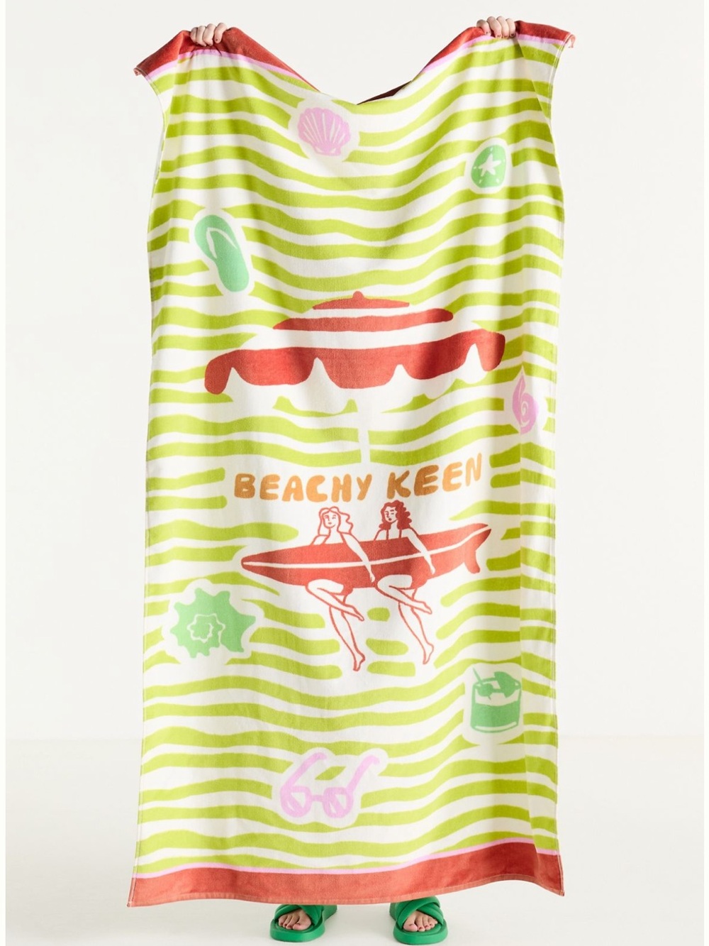 ANTHROPOLOGIE➕NWT Beachy Keen Summer Surf Printed Beach Towel
